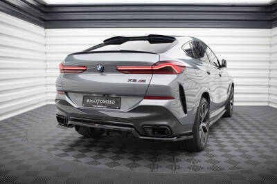 Hinten Splitter (mit einem vertikalem balken) V.1 BMW X6 M-Pack G06 Facelift