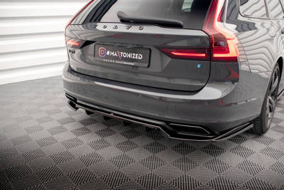 Hinten Splitter (mit einem vertikalem balken) Volvo V90 / S90 R-Design Mk2