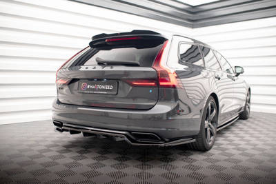 Hinten Splitter (mit einem vertikalem balken) Volvo V90 / S90 R-Design Mk2