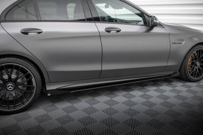 Street Pro Seitenschweller Diffusor + Flaps Mercedes-AMG C63 Sedan / Estate W205 Facelift