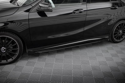 Street Pro Seitenschweller Diffusor + Flaps Mercedes-Benz A AMG-Line W176 Facelift