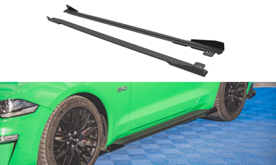 Street Pro Seitenschweller Diffusor V.1 + Flaps Ford Mustang GT Mk6 Facelift