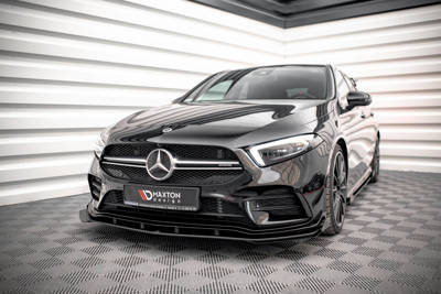 Street Pro Splitter + Flaps + Flaps Mercedes A35 AMG / AMG-Line Aero Pack W177 