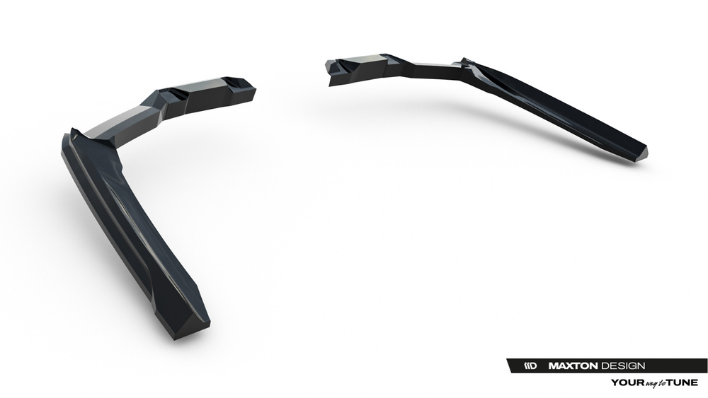 Hinten Splitter (mit einem vertikalem balken) V.1 BMW 5 / i5 M-Pack Sedan / Touring G60 / G61