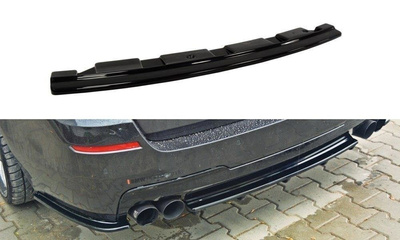 Hinten Splitter BMW 5 M-Pack Sedan/Touring F10/F11- ohne vertikale Balken (mit zwei Doppel AUSPUFFENDROHR)