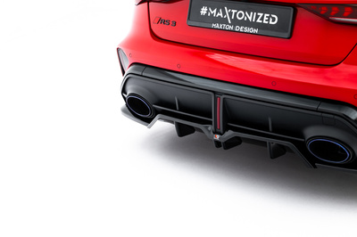 Hinten Splitter (mit einem vertikalem balken) V.1 Audi RS3 Sedan 8Y Facelift