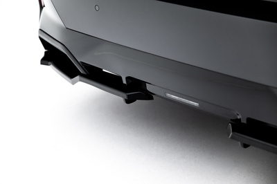 Hinten Splitter (mit einem vertikalem balken) V.1 BMW 5 / i5 M-Pack Sedan / Touring G60 / G61