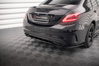 Hinten Splitter (mit einem vertikalem balken) Mercedes-Benz C AMG-Line W205 Facelift