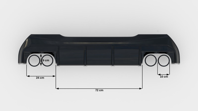 Heckansatz V.3 BMW 1 F40 M-Pack/ M135i / 128ti (Doppelauspuffversion)