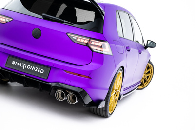 Heck Diffusor Seite V.5 + Flaps Volkswagen Golf R Mk8 Facelift