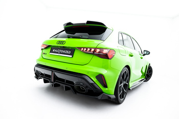 Hinten Splitter (mit einem vertikalem balken) V.1 Audi RS3 Sportback 8Y Facelift