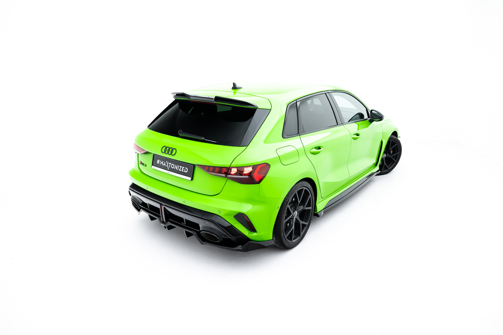 Hinten Splitter (mit einem vertikalem balken) V.1 Audi RS3 Sportback 8Y Facelift
