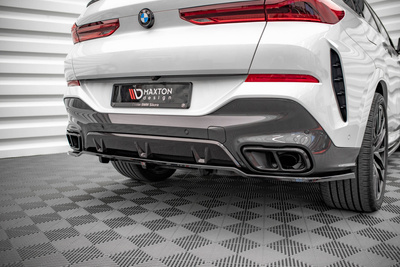 Hinten Splitter (mit einem vertikalem balken) V.1 BMW X6 M-Pack G06