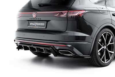 Hinten Splitter (mit einem vertikalem balken) Volkswagen Touareg R-Line Mk3 Facelift