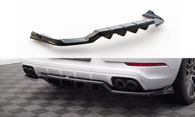 Hinten Splitter (mit einem vertikalem balken) Porsche Cayenne Coupe / SUV Mk3