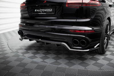Hinten Splitter (mit einem vertikalem balken) Porsche Cayenne Mk2 Facelift