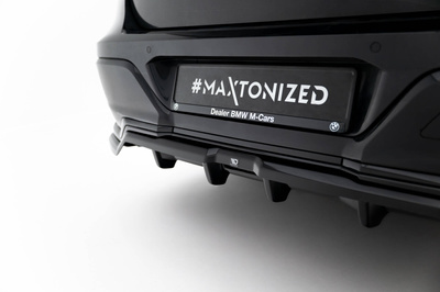 Hinten Splitter (mit einem vertikalem balken) V.1 BMW 7 M-Pack G70