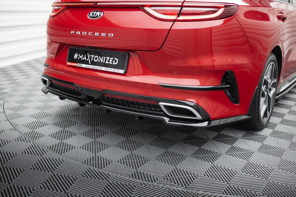 Hinten Splitter (mit einem vertikalem balken) Kia ProCeed GT-Line Mk1