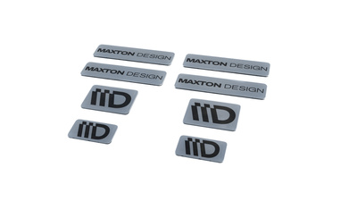 Grau und Schwarz 3D-Aufkleber-Set von Maxton Design