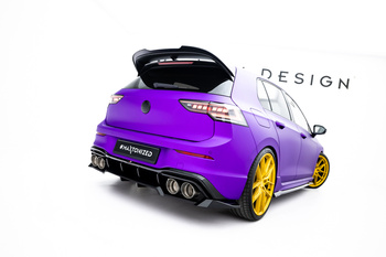 Hinten Splitter (mit einem vertikalem balken) V.2 Volkswagen Golf R Mk8 / Mk8 Facelift