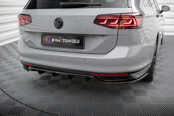 Hinten Splitter (mit einem vertikalem balken) Volkswagen Passat R-Line B8 Facelift