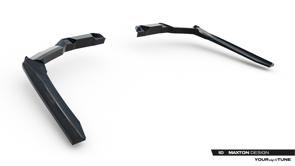 Hinten Splitter (mit einem vertikalem balken) V.2 BMW 5 / i5 M-Pack Sedan / Touring G60 / G61