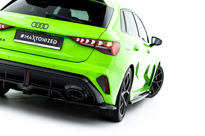Hinten Splitter (mit einem vertikalem balken) V.2 Audi RS3 Sportback 8Y Facelift
