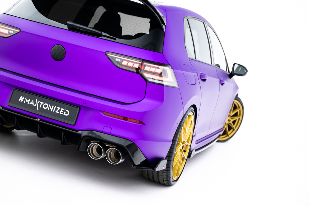 Heck Diffusor Seite V.5 + Flaps Volkswagen Golf R Mk8 Facelift