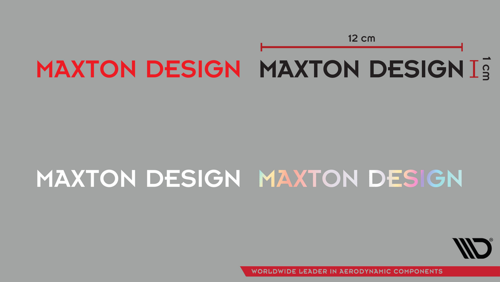 Maxton Sticker Black 03 Aufkleber Die Aufschrift ohne Signet-Logo 12x1 cm schwarz