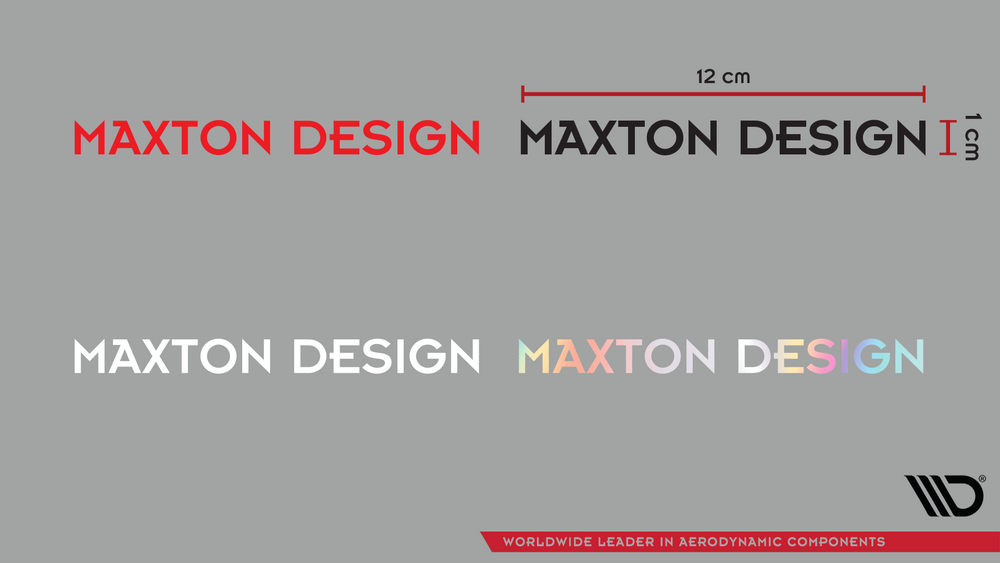 Maxton Sticker Red 03 Aufkleber Die Aufschrift ohne Signet-Logo 12x1 cm rot