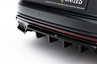 Hinten Splitter (mit einem vertikalem balken) Volkswagen Touareg R-Line Mk3 Facelift