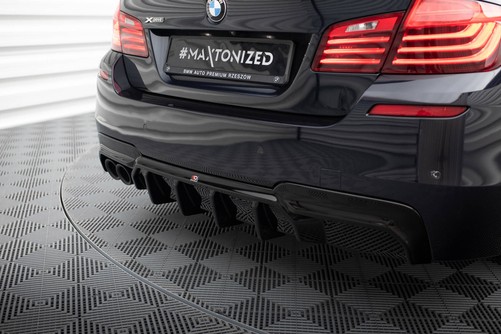 Heckansatz V.2 BMW 5 M-Pack F10 / F11 (Version mit einseitigem Doppelauspuff)