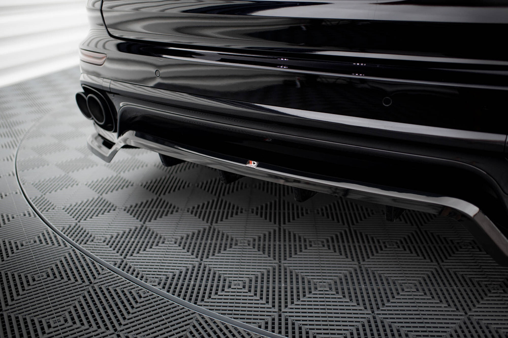 Hinten Splitter (mit einem vertikalem balken) Porsche Cayenne Mk2 Facelift
