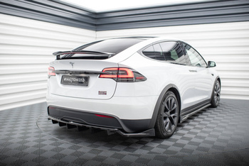 Hinten Splitter (mit einem vertikalem balken) Tesla Model X Mk1 Facelift