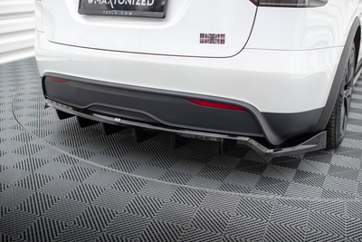 Hinten Splitter (mit einem vertikalem balken) Tesla Model X Mk1 Facelift