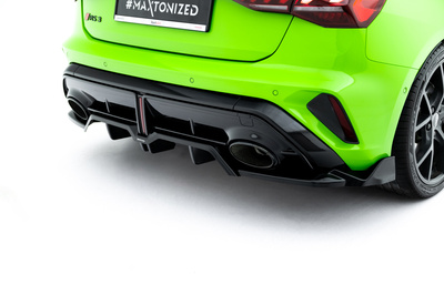Hinten Splitter (mit einem vertikalem balken) V.3 Audi RS3 Sportback 8Y Facelift
