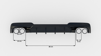 Heckansatz V.2 BMW 5 M-Pack F10 / F11 (Version mit zwei Doppelauspuffanlagen)