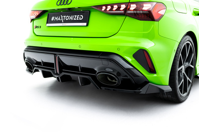 Hinten Splitter (mit einem vertikalem balken) V.1 Audi RS3 Sportback 8Y Facelift