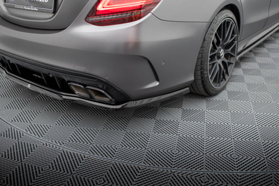 Hinten Splitter (mit einem vertikalem balken) Mercedes-AMG C63 Sedan / Estate W205 Facelift