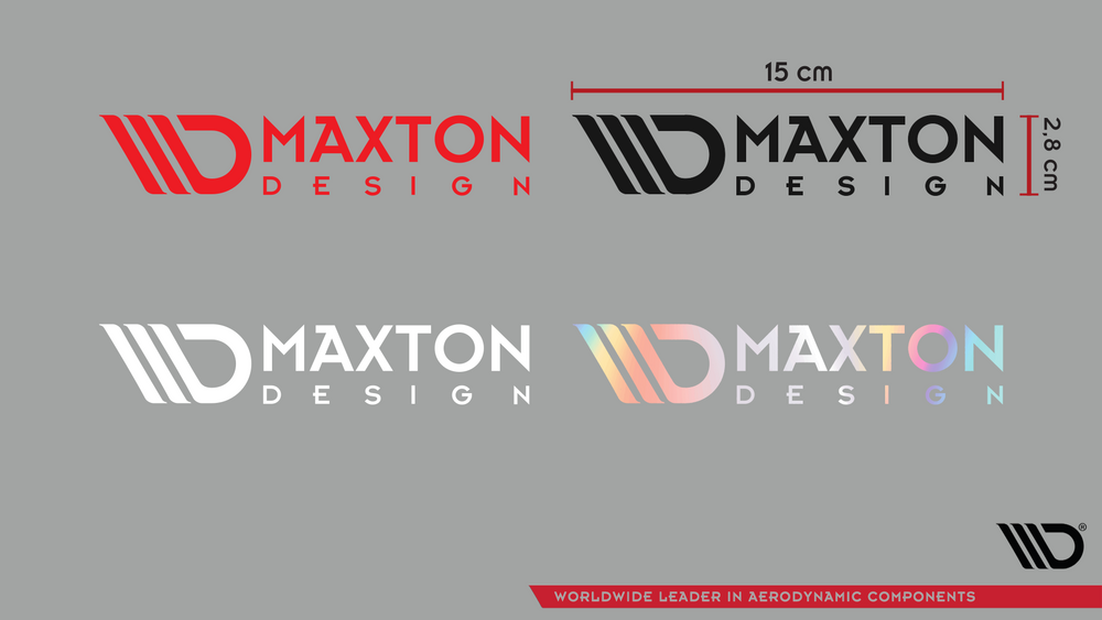 Maxton Sticker Holographic 05 Kleiner Logo-Aufkleber 15x2,8 cm holografische