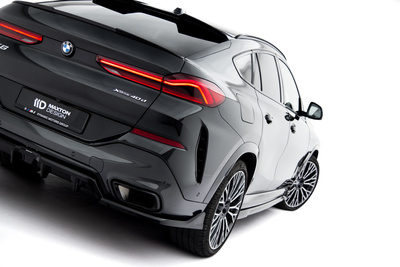 Hinten Splitter (mit einem vertikalem balken) V.2 BMW X6 M-Pack G06 Facelift