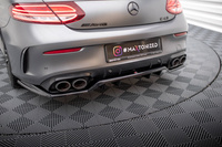 Hinten Splitter (mit einem vertikalem balken) Mercedes-AMG C43 Coupe / Cabrio C205 Facelift / A205 Facelift