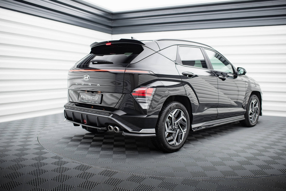 Hinten Splitter (mit einem vertikalem balken) Hyundai Kona N-Line Mk2