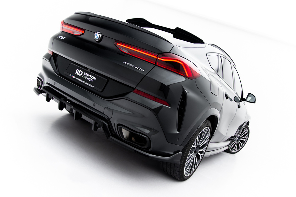 Hinten Splitter (mit einem vertikalem balken) V.2 BMW X6 M-Pack G06 Facelift