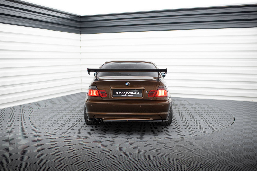Carbon Spoiler With External Brackets Uprights  BMW 3 Coupe E46