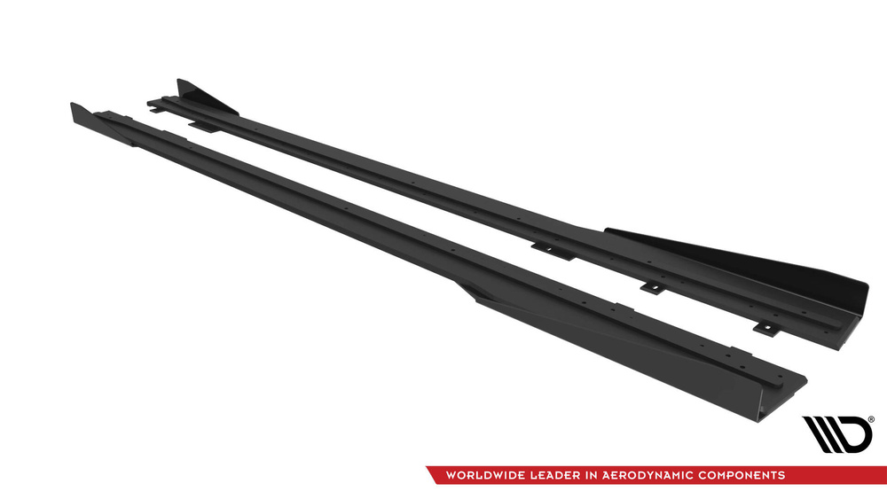 Street Pro Seitenschweller Diffusor + Flaps Ford Mustang Dark Horse Mk7
