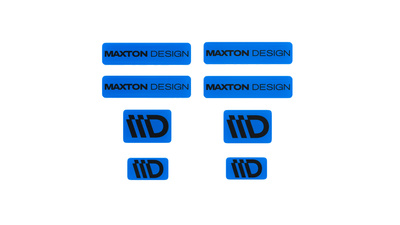 Blau und Schwarz 3D-Aufkleber-Set von Maxton Design