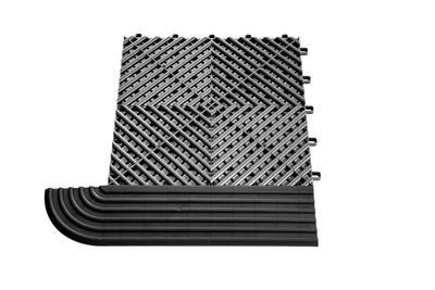Modularer "MAXTON Floor"- Eckkantenfliese (Weibliche Schleifen)