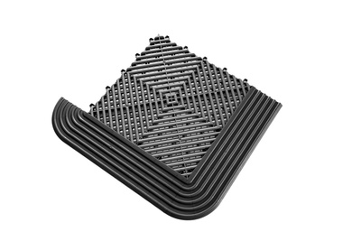 Modularer "MAXTON Floor"- Eckkantenfliese (Weibliche Schleifen)
