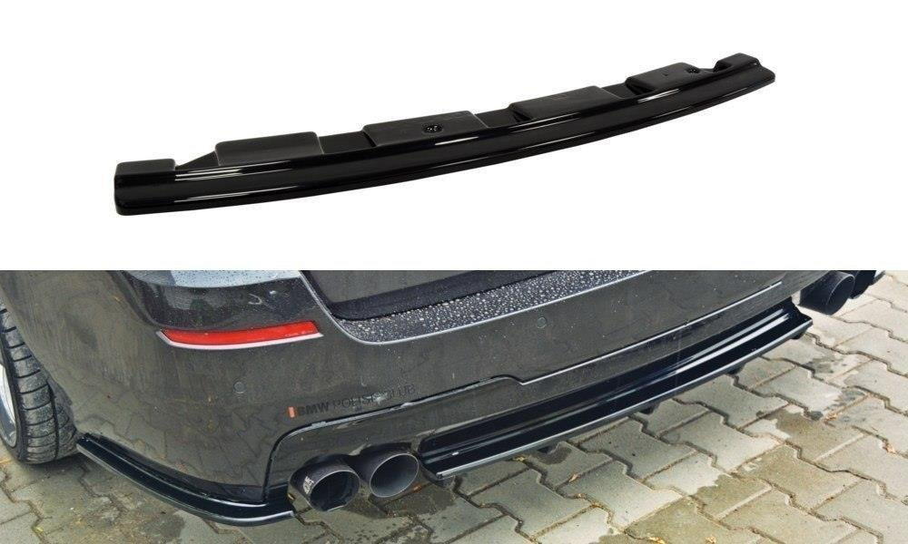 Hinten Splitter BMW 5 M-Pack Sedan/Touring F10/F11- ohne vertikale Balken (mit zwei Doppel AUSPUFFENDROHR)